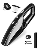 SERVOMASTER Handstaubsauger Akku kabellos, Auto Staubsauger Wiederaufladbar, Mini Staubsauger mit Waschbar HEPA-Filter, für Männer und Frauen, für Auto Haus Büro, Ebony