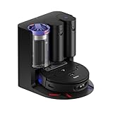 Dyson Spot+Scrub™ AI Nass- und Trocken-Roboterstaubsauger – Selbstentleerung, Selbstreinigende Nasswalze, 4-fache Teppich-Saugkraft, KI-Fleckenentfernung (Schwarz/Blau)