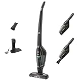AEG Serie 3000 Ergorapido CX7-2-45MÖ 2in1 Akku Staubsauger, 50% Recyclingmaterial, beutellos, bis zu 45 min Laufzeit, freistehend, wendig, Bürstenreinigungsfunktion, LED, 0.5L, schwarz