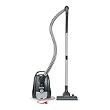 Severin Staubsauger mit Beutel, kompakter & leiser Bodenstaubsauger für Teppich - & Hartböden, 750 W, 2L, Soft-Sound-Bodendüse, 8 m Reichweite, schwarz, BC 7030
