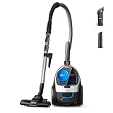 Philips PowerPro Compact Staubsauger – Leicht, Beutellos, 900 W Saugleistung, TriActive Düse für Hartböden und Teppich, Allergie H13 HEPA-Filter, PowerCyclone 5 Technologie (FC9332/09)