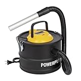POWERPLUS elektrischer Aschesauger POWX3000-1000W Aschestaubsauger für Kamin, Ofen, Holzofen - Asche Sauger 15l Tank - max. 40°