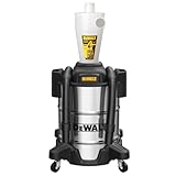 DeWALT Staubabscheider mit 10 Gal Edelstahltank, 99,5% Effizienz Zyklon Staubsammler, Hochleistungszyklus-Pulversammler Filter, Staubzyklonsammler, DXVCS003