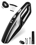 SERVOMASTER Handstaubsauger, Handstaubsauger Akku kabellos, Mini Staubsauger, Auto Staubsauger Wiederaufladbar mit Waschbar HEPA-Filter, für Auto Haus Büro, für Männer und Frauen, Schwarz