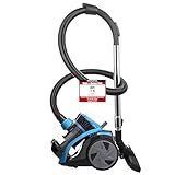 Emerio ECO Zyklon Staubsauger 900 Watt Leistung 2,0 Liter Staubbehälter 7m Aktionsradius HEPA Filter CyclonePro klein und wendig Metall-Teleskoprohr inkl. Fugendüse, VCE-108278.10, Schwarz/Blau