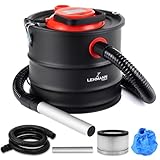 LEHMANN Aschesauger 15L - Kaminsauger für hohe Temperaturen - robustem Metalltank - Waschbar HEPA-Filter im Metallgehäuse - Blasfunktion - Aschestaubsauger ideal für Kamin, Pelletofen und Grill