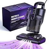 BioAura Milbensauger für Matratzen, Milbensauger mit UV Licht & Heißluft, Matratzenreiniger mit HEPA Filter, Bürstenwalzenklopfen & Ultraschall Funktion, Für Matratzen/Sofas/Teppiche