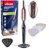 Vileda Steam Plus Pro Compact Dampfreiniger | Tötet bis zu 99,9% der Bakterien & Viren | Für empfindliche Böden | 4 Dampfstufen | Abstellunterlage | Eco-Verpackung
