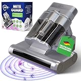 Miteguard® Milbensauger für Matratzen & Polster mit 2 Spezialbürsten - UV-Licht, Ultraschall-Gerät & 60°C Heißluft - Matratzenreiniger, Sauger gegen Hausstaubmilben, Tierhaare & Allergene